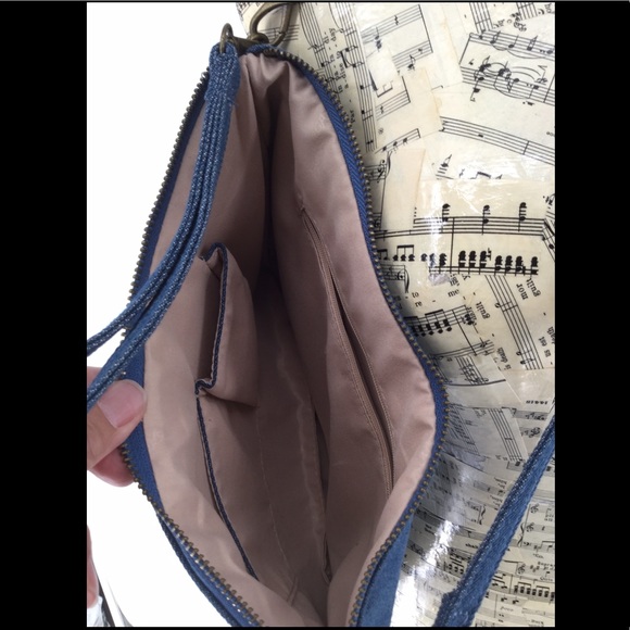 Sara Denim W/Sequins Crossbody, Wristlet, Clutch - Picture 5 of 5